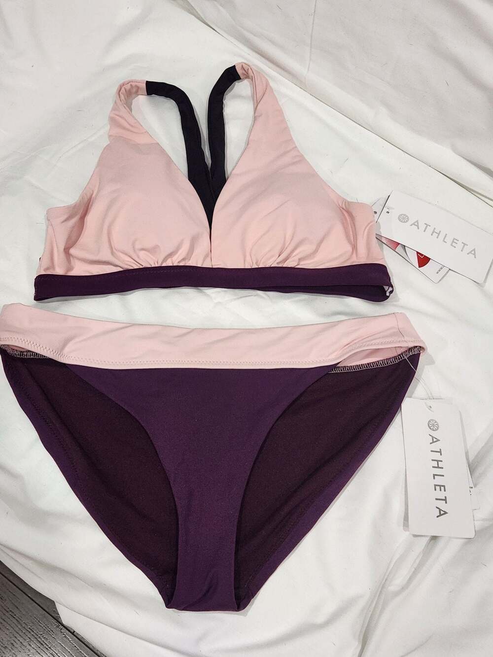 Athleta Mod Block Plunge Bikini Set